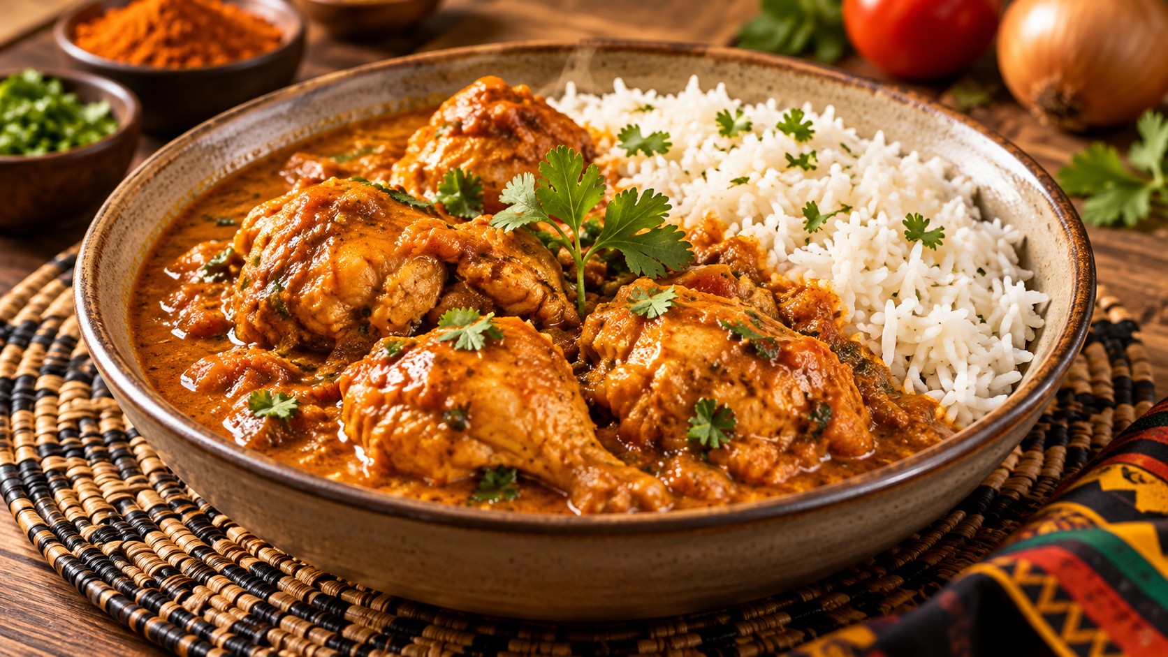 Chicken curry meal