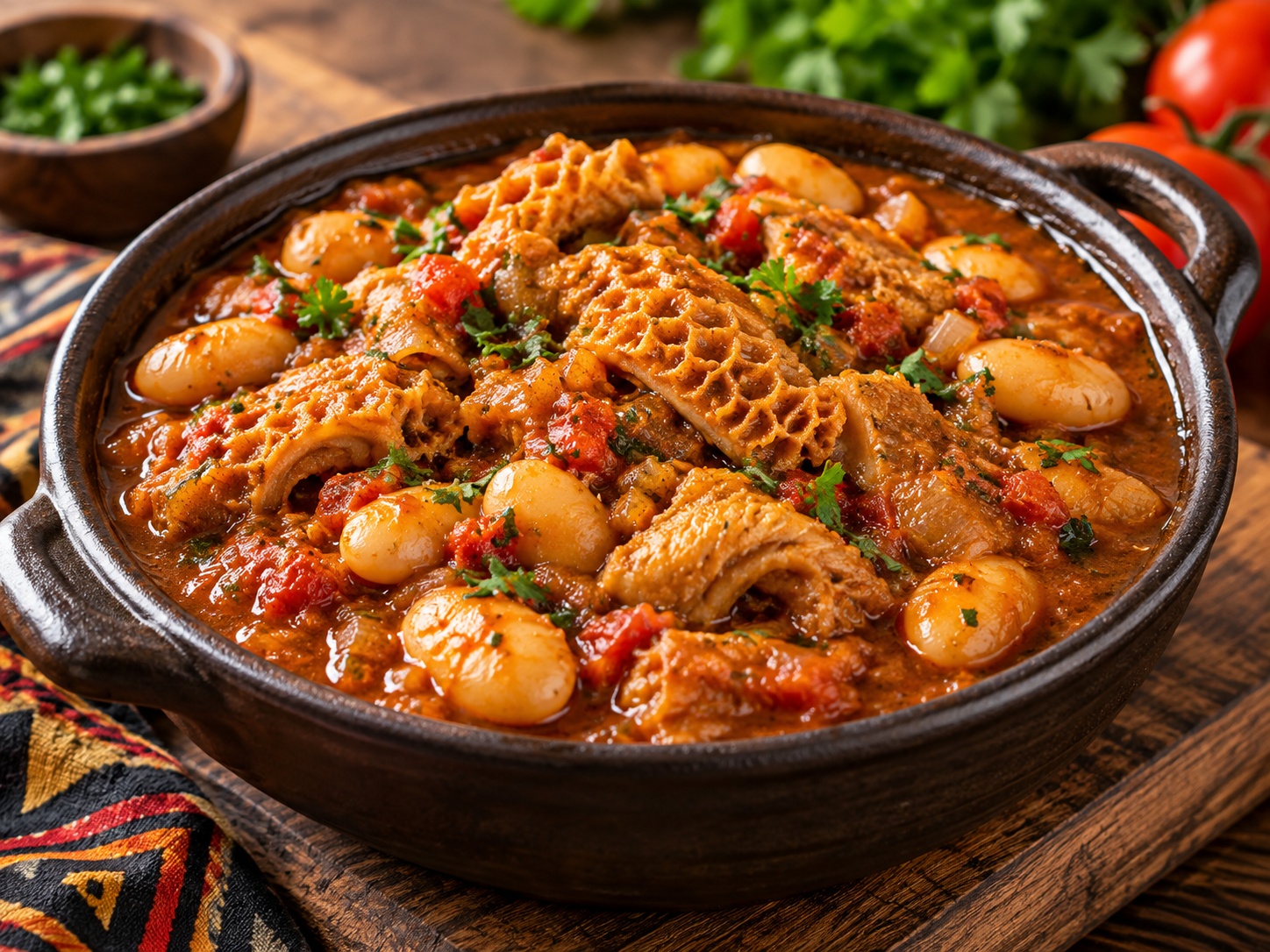 Tripe and butter beans